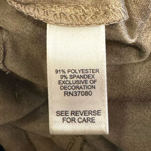 Versona Brown beige Sueded fabric  Pantsuit size 2 - Picture 7 of 7